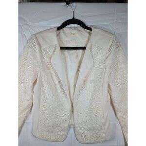 Elodie Cream Lace Women's Blazer Size L